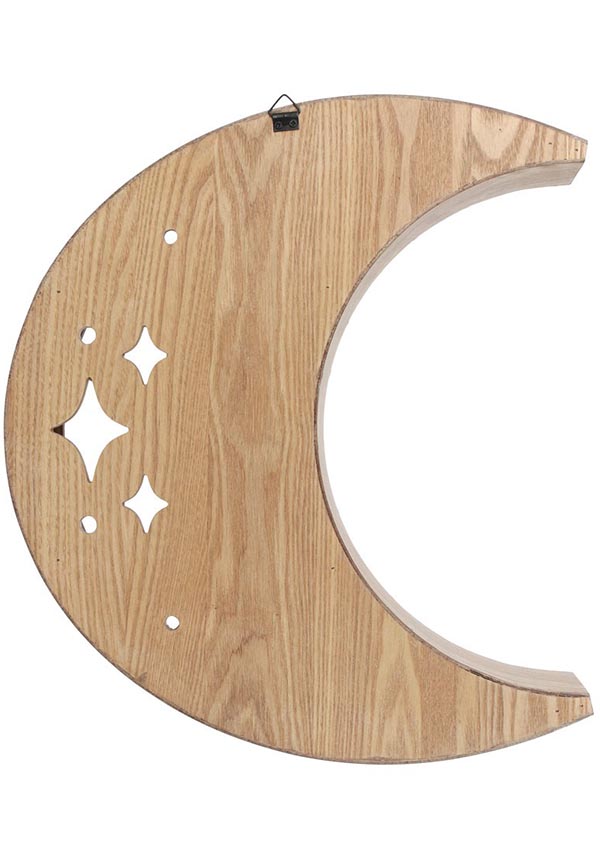 Wooden Crescent Moon | WALL SHELF*