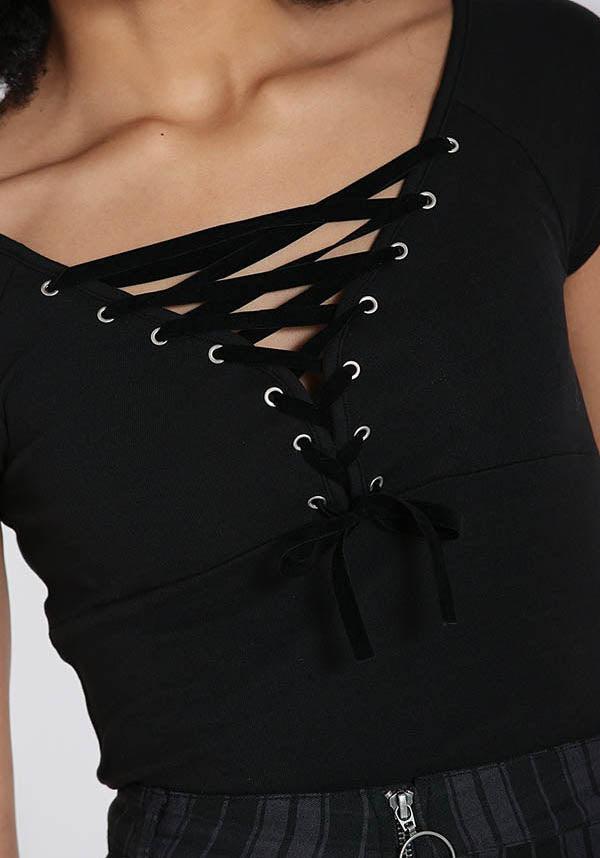 Belladonna | TOP - Beserk - all, all clothing, all ladies, all ladies clothing, black, clickfrenzy15-2023, clothing, corset, discountapp, edgy, fp, goth, goth summer, goth summer clothing, gothic, hell bunny, lace up, ladies, ladies clothing, ladies shirt, ladies top, mar21, medieval, plus size, popsoda, renaissance, short sleeved top, summer, summer clothing, summer goth, tees and tops, top, tops, tshirts and tops, women, womens shirt, womens top