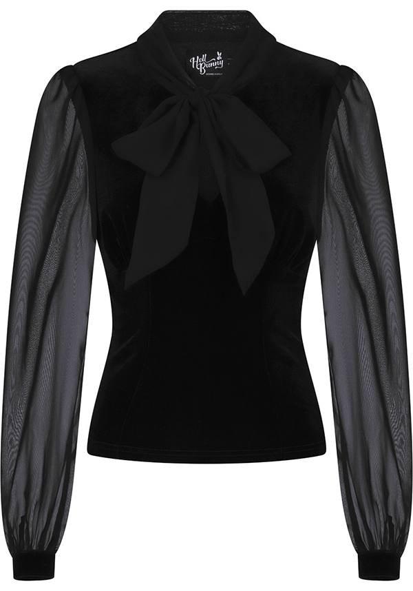 Gabriella | TOP - Beserk - all, all clothing, all ladies, all ladies clothing, black, blouse, bow, christmas clothing, clickfrenzy15-2023, clothing, discountapp, edgy, fp, gothic, hell bunny, jan20, ladies, ladies clothing, lolita, long sleeve top, office, office clothing, plus size, top, tops, tshirts and tops, winter, winter clothing