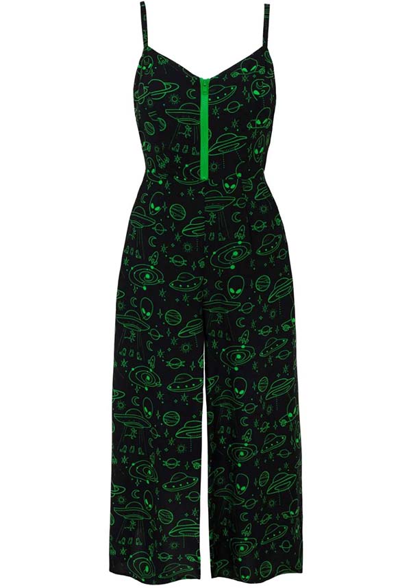 Hell Bunny Mulder Green Jumpsuit Buy Online Australia