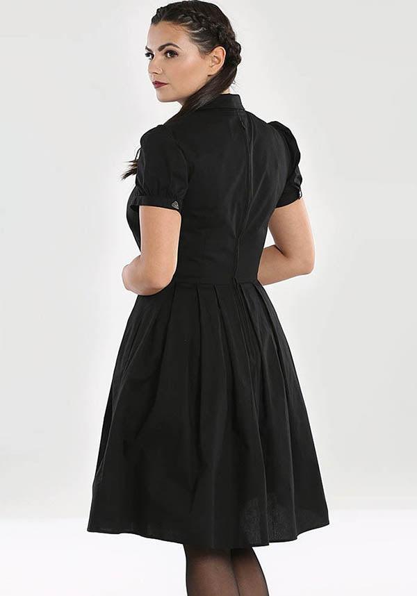 Samara | DRESS - Beserk - all, all clothing, all ladies, all ladies clothing, aug20, black, black and white, clickfrenzy15-2023, clothing, collared dress, discountapp, dress, dressapril25, dresses, edgy, emo, fp, goth, gothic, halloween, halloween clothing, hell-bunny, ladies, ladies clothing, ladies dress, ladies dresses, moon, office clothing, ouija, planchette, plus size, popsoda, shirt dress, short sleeved dress, skater dress, sun, witch, witches, witchy, women, womens dress, womens dresses