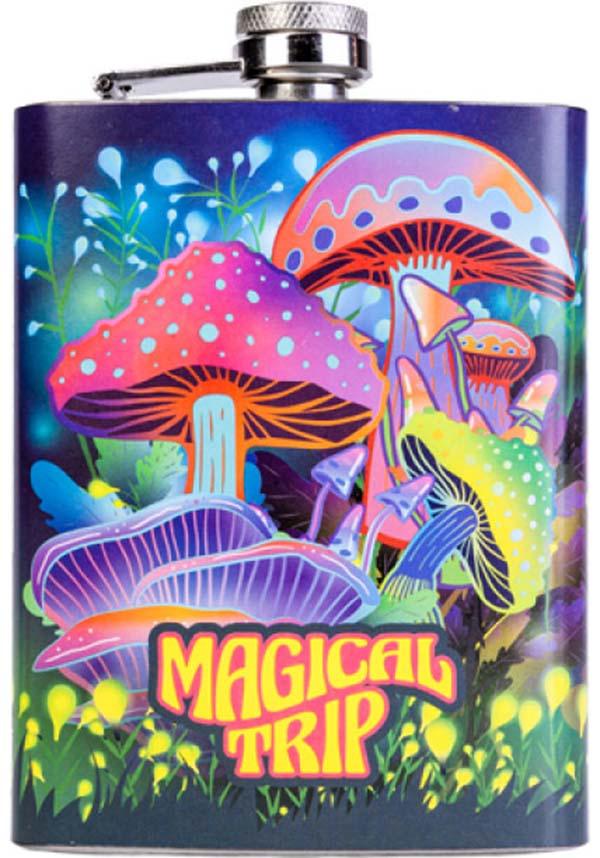 Mushroom | METAL FLASK - Beserk - alcohol, all, bar, barware, colourful, colours, cpgstinc, discountapp, flask, fp, googleshopping, goth homeware, gothic homeware, gothic homewares, halloween homeware, homewares, kitchen, may23, mdi, MDI1018945, multi, multicolour, mushroom, mushrooms, R210523, rainbow, witchy