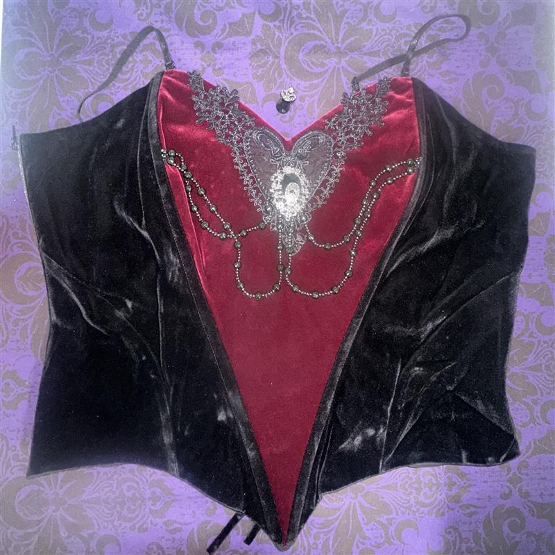 Vampira Velvet | CORSET TOP (FAULTY)**