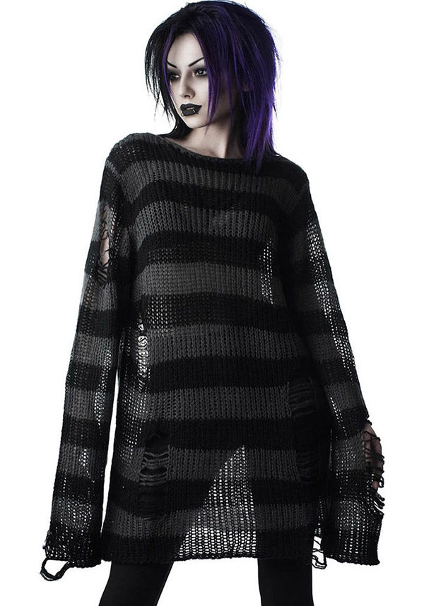 Ash Distress | KNIT SWEATER