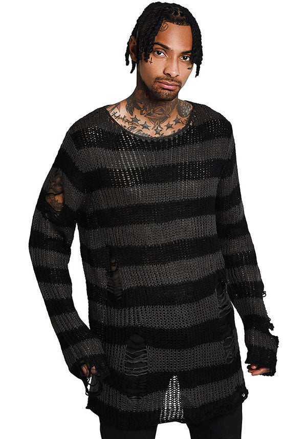 Ash Distress | KNIT SWEATER