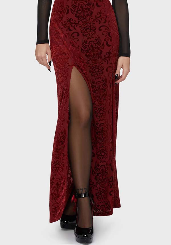 Crimson Bloodlust | MAXI SKIRT