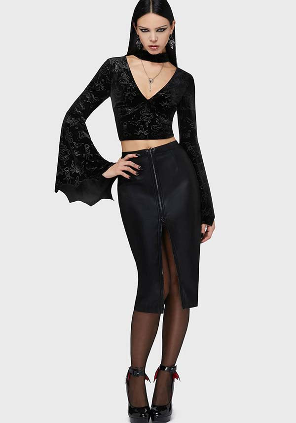 KILLSTAR Yours Cruelly | BAT SLEEVE TOP - TOPS - Detail 2