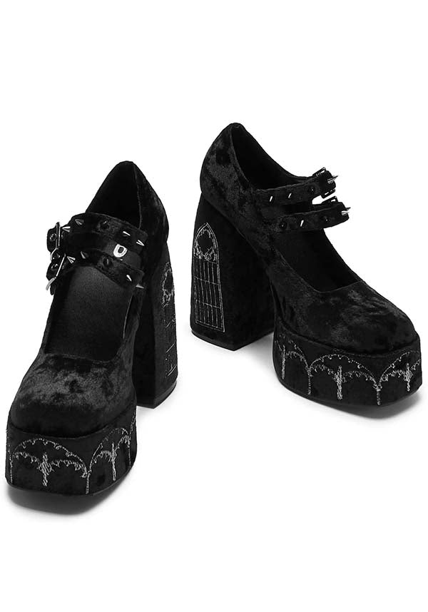 Lady Menace Grunge Crushed Velvet | HEELS