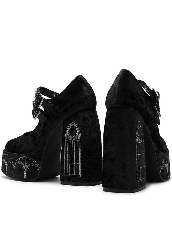 Lady Menace Grunge Crushed Velvet | HEELS