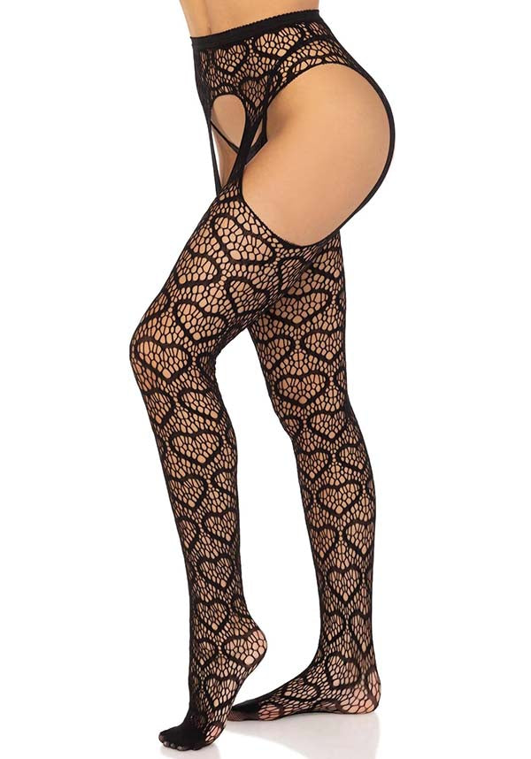 Amore Heart Net | SUSPENDER PANTYHOSE