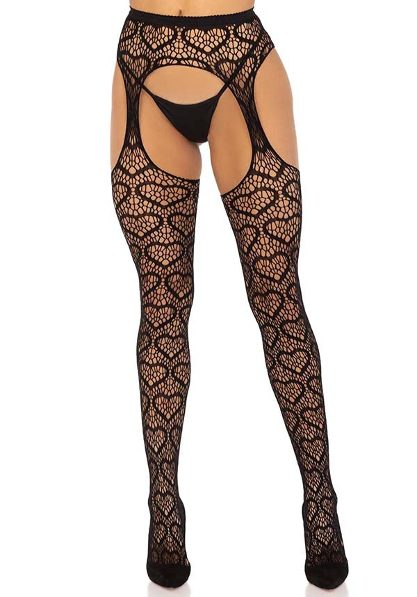 Amore Heart Net | SUSPENDER PANTYHOSE