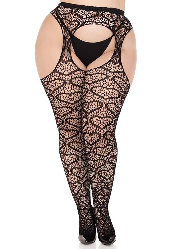 Amore Heart Net | SUSPENDER PANTYHOSE