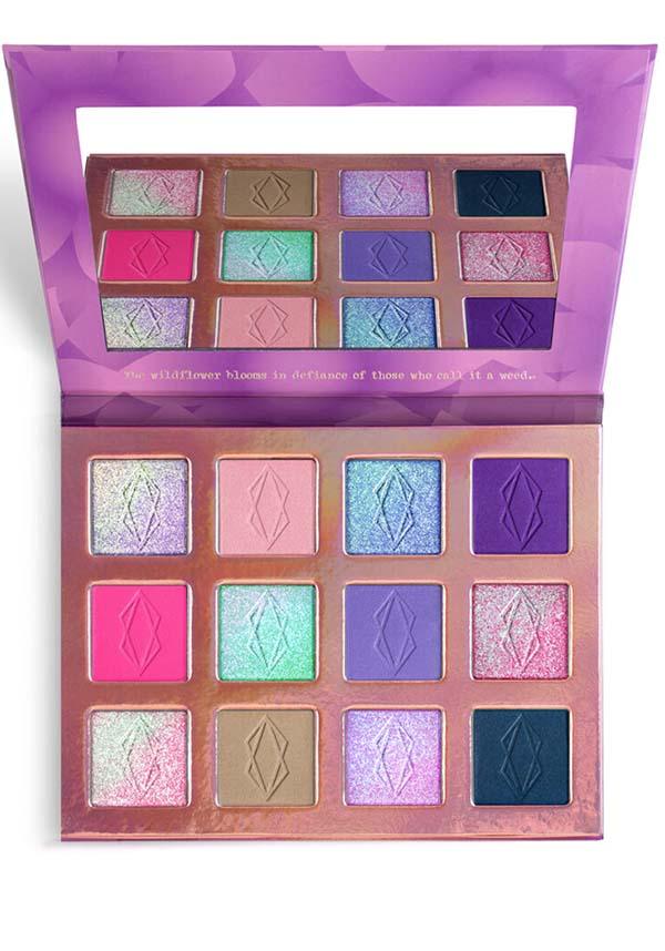 Wildflower | PRESSED POWDER PALETTE - Beserk - all, cosmetics, discountapp, eye, eye shadow, eyes, eyeshadow, eyeshadow pressed, fp, googleshopping, labelvegan, lethal cosmetics, LT202304-1711, make up, makeup, matte, may23, palette, R110523, shimmer, vegan