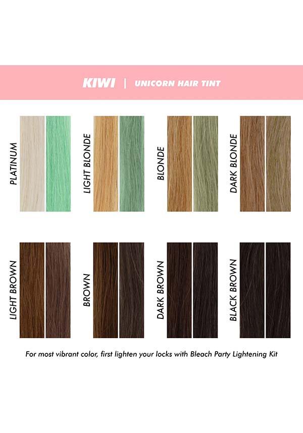 Kiwi | UNICORN HAIR COLOUR TINT - Beserk - all, colour:green, cosmetics, discountapp, dye, dyes, fp, googleshopping, gothic cosmetics, green, hair, hair color, hair colour, hair colours, hair dye, hair dyes, hair green, hair products, halloween cosmetics, jun23, labelnew, labelvegan, LCSO0735903, light green, lime crime cosmetics, lime crime hair, mint green, pastel, pastel goth, pastel green, R150623, vegan