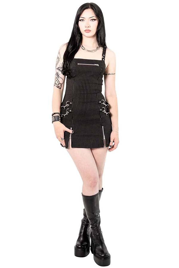 Gangsta Pranksta Annette | PINSTRIPED DRESS