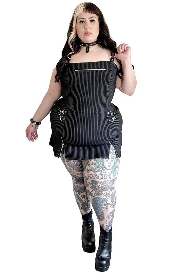 Gangsta Pranksta Annette | PINSTRIPED DRESS