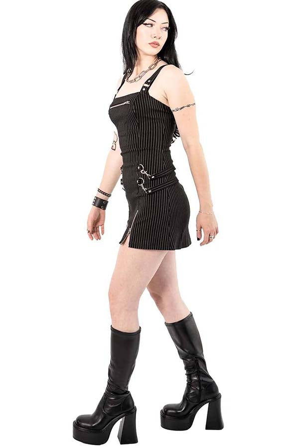 Gangsta Pranksta Annette | PINSTRIPED DRESS