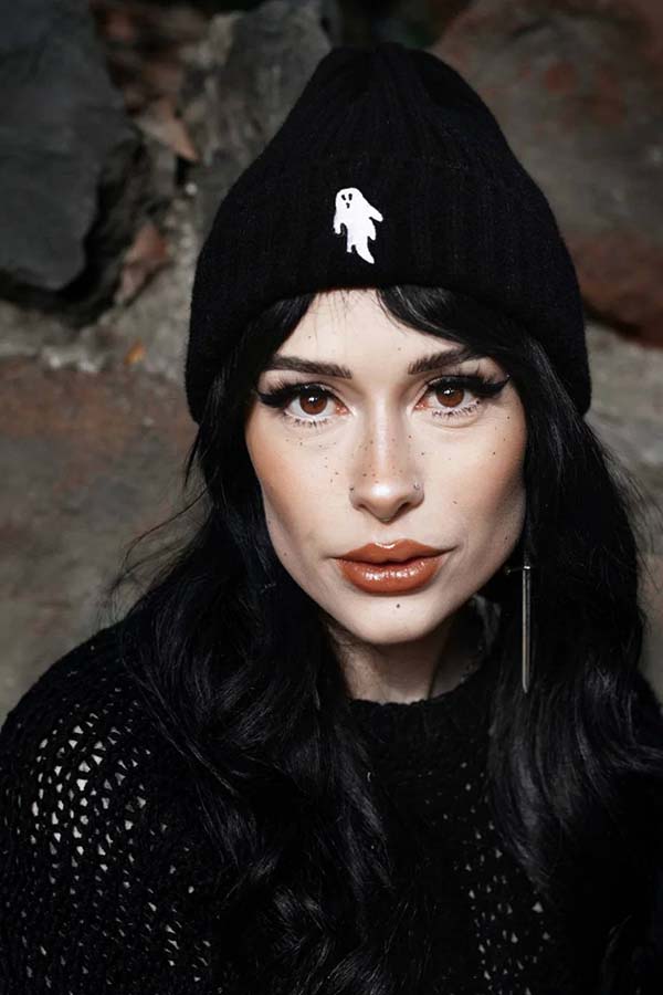 Midnight Black Ghostie | BEANIE