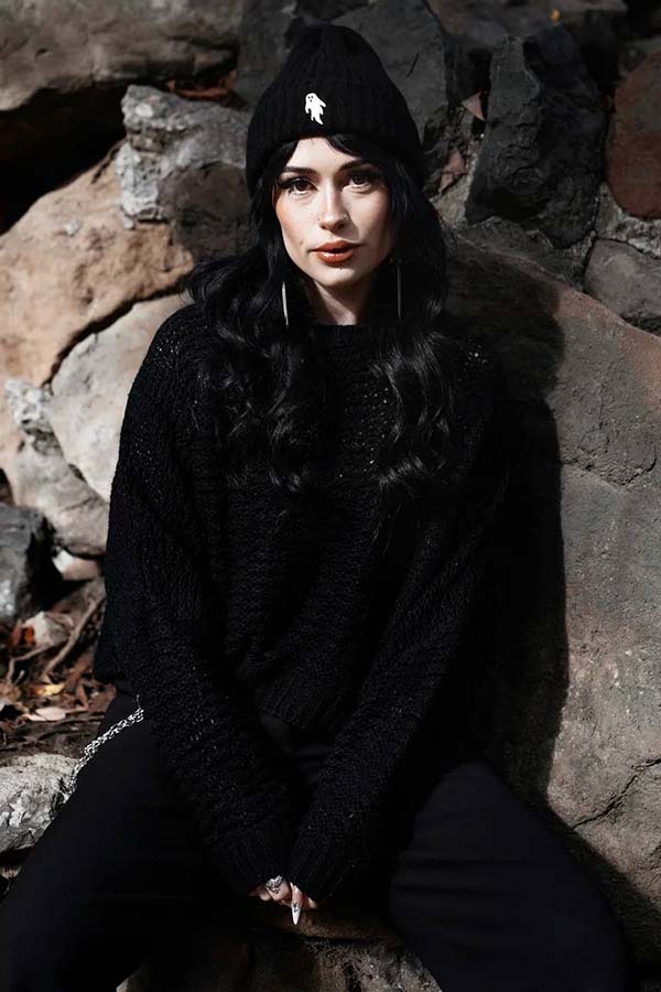 Midnight Black Ghostie | BEANIE