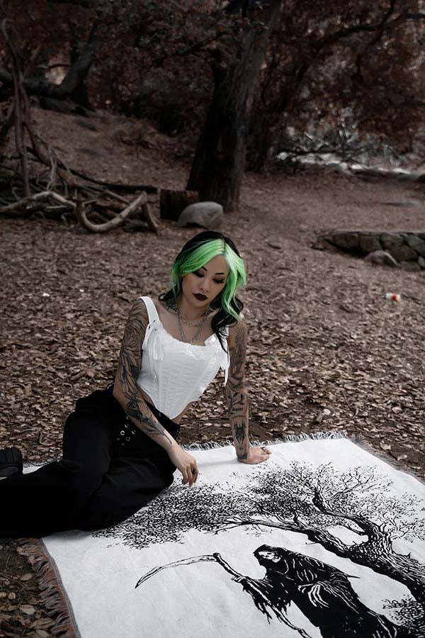 Scythe & Silence Woven | TAPESTRY BLANKET