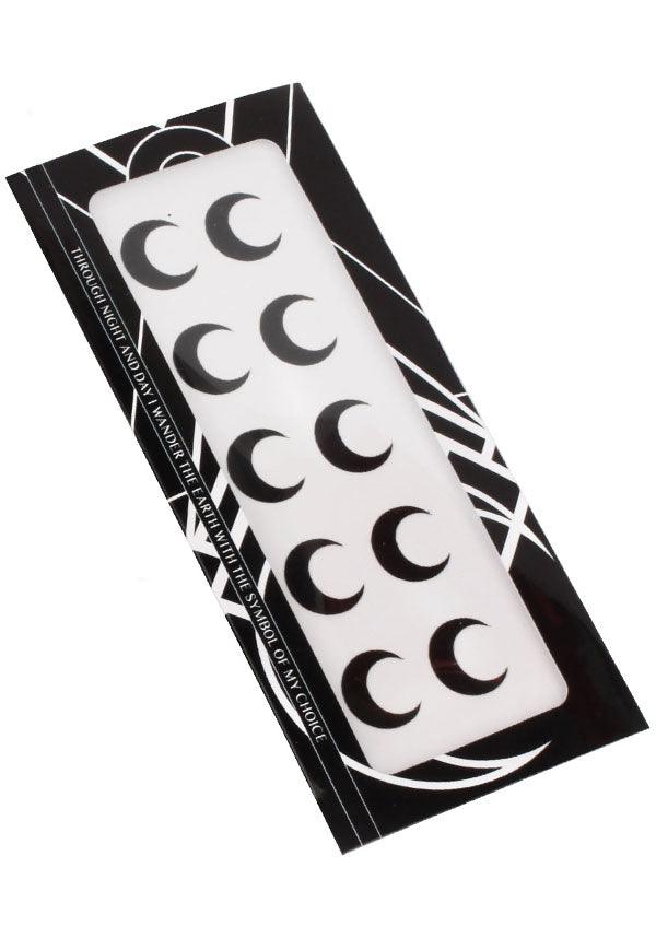 Luna | FACE STICKER - Beserk - accessories, all, aug20, black, clickfrenzy15-2023, cosmetics, cosplay, crescent moon, discountapp, face, festival, fp, goth, gothic, gothic accessories, gothic cosmetics, halloween, halloween cosmetics, halloween costume, halloween makeup, happy halloween, ladies accessories, luna, lunar, magic markings, make up, makeup, medieval, moon, moon child, moonchild, sailor moon, special fx makeup