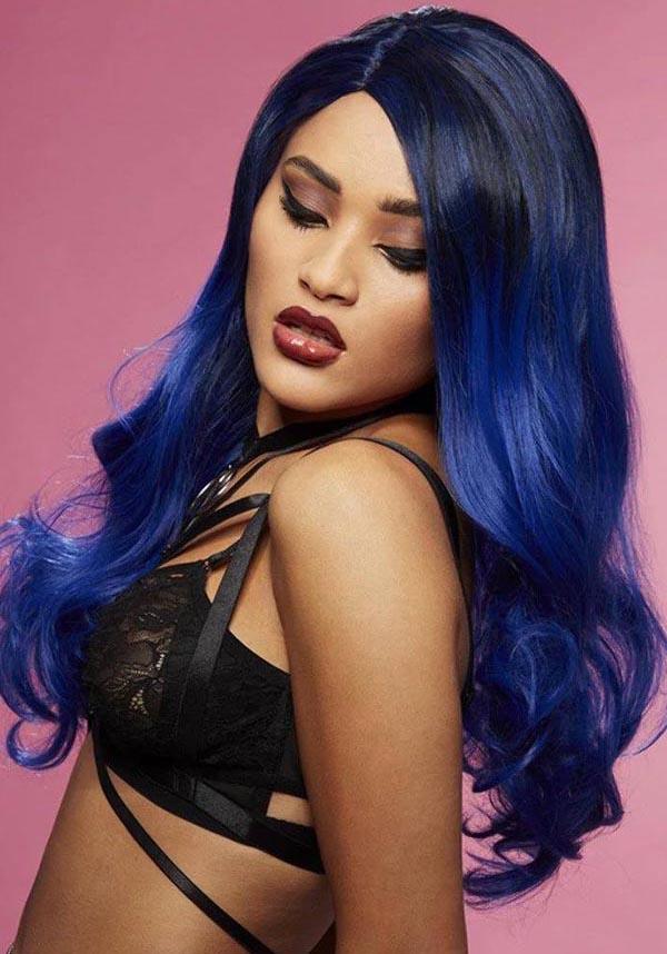 After Midnight Ombre Queen Bitch | WIG - Beserk - accessories, all, blue, clickfrenzy15-2023, colour:blue, cosmetics, cosplay, costume, cpgstinc, curled, curls, curly, dark blue, discountapp, fp, hair, hair accessories, hair blue, halloween, halloween cosmetics, halloween costume, hats and hair, ladies accessories, manic panic hair, may22, R100522, SMI5000007755, smiffys, wavy, wig, wigs