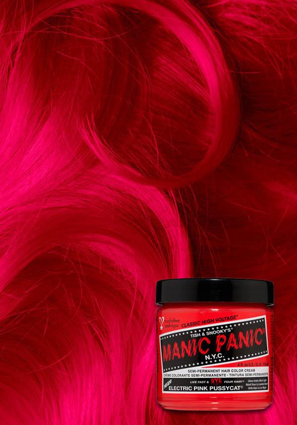 Electric Pink Pussycat | CLASSIC COLOUR - Beserk - all, clickfrenzy15-2023, discountapp, ebaymp, fp, hair, hair colour, hair dye, hair dyes, hair pink, labeluvreactive, labelvegan, manic panic, manic panic hair, mermaid, pink, rainbow, uv, uv reactive, uvreactive, uvreactive1, vegan