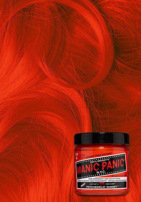 Psychedelic Sunset | CLASSIC COLOUR - Beserk - all, clickfrenzy15-2023, cosmetics, cpgstinc, discountapp, dye, ebaymp, fp, hair colour, hair dye, hair orange, labelvegan, manic panic, manic panic hair, orange, phsychedelic, rainbow, vegan