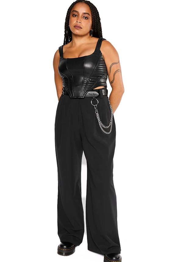 Doro Faux Leather Moto | CORSET TOP*