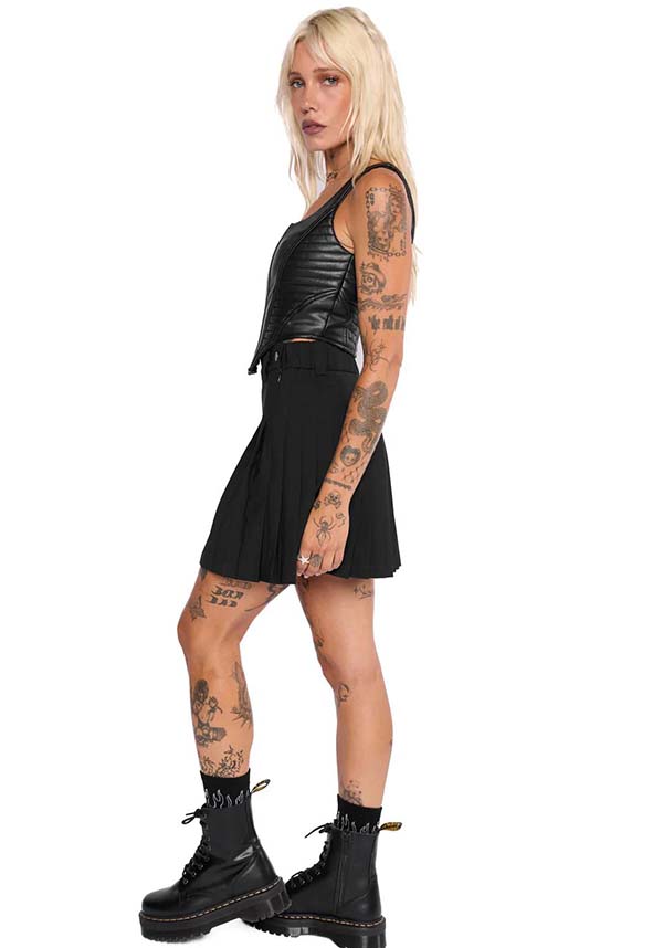 Doro Faux Leather Moto | CORSET TOP*