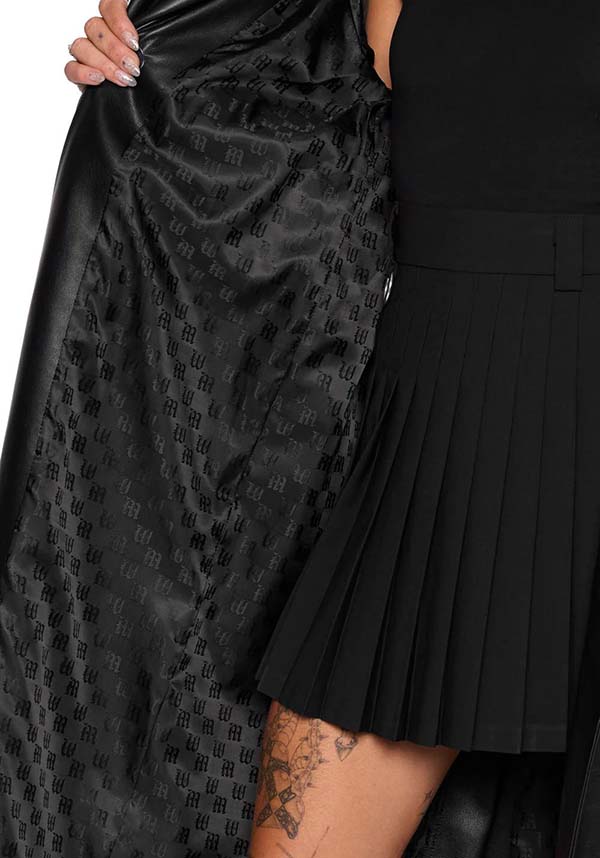 Mara Faux Leather | TRENCH COAT**