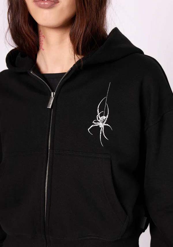 Spinnerette | CROPPED ZIP HOODIE