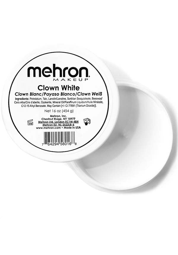 Mehron Makeup Clown White - Front View