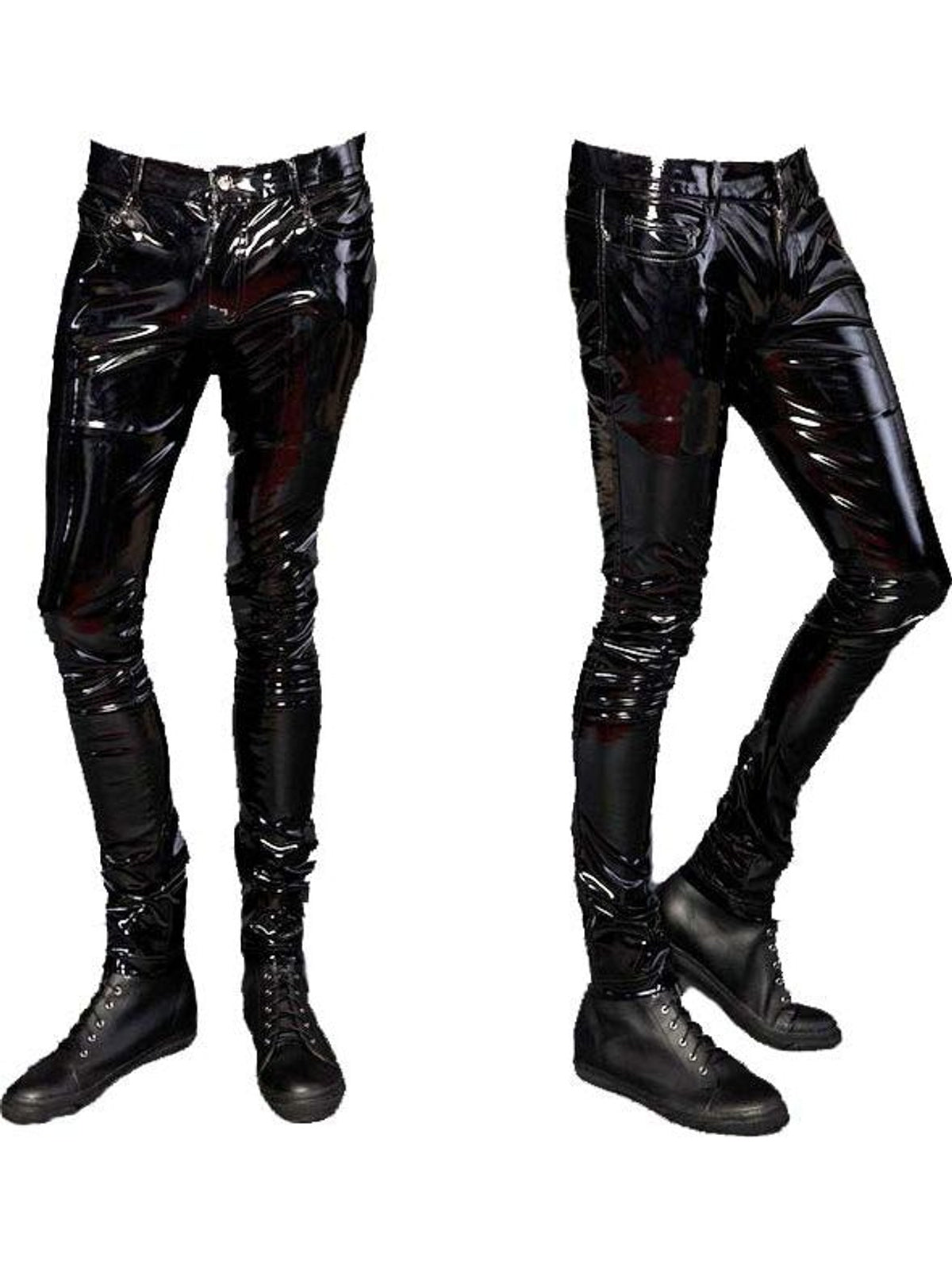 Skinny Pvc Vinyl Stretch Jeans-bottoms-lip Service | BOTTOMS