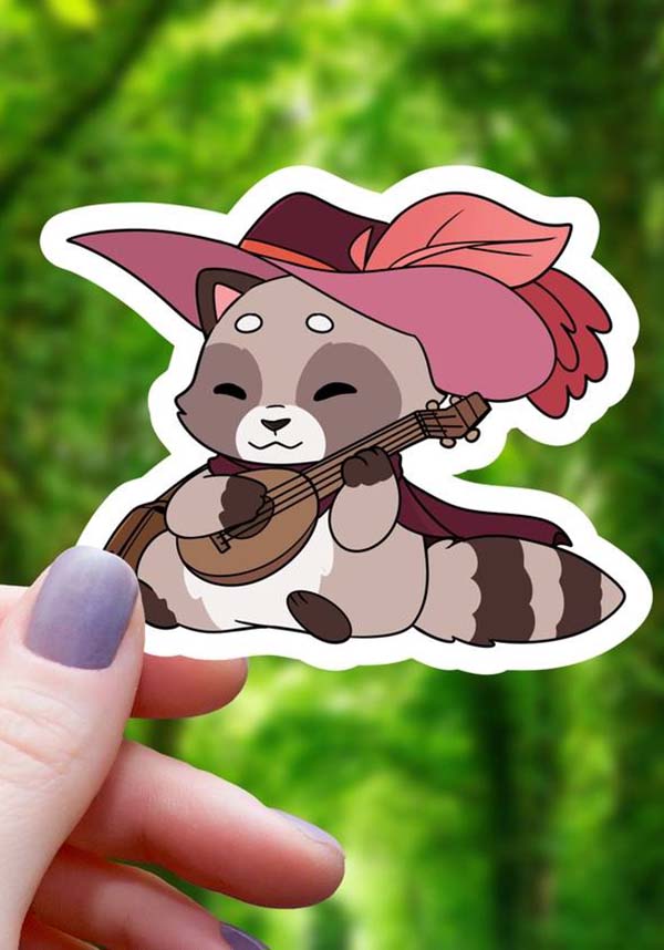 Raccoon Bard | STICKER*