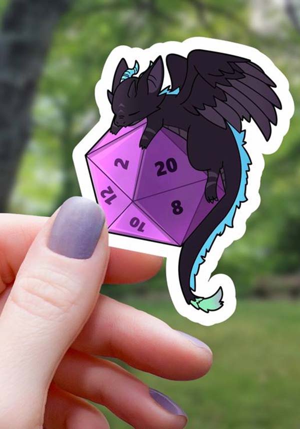Onyx Dragon D20 | STICKER