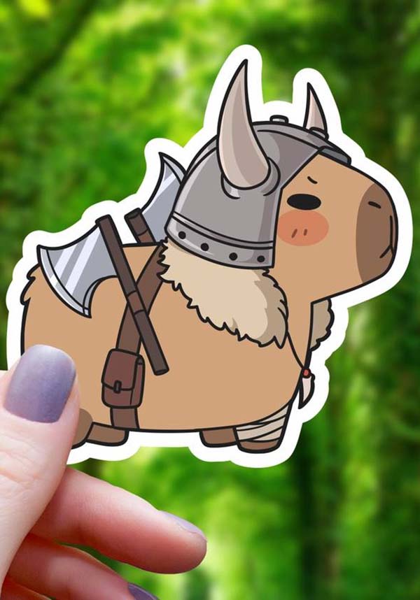 Capybara Barbarian | STICKER