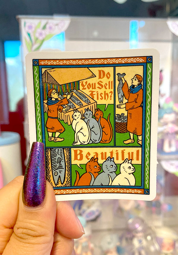 Do Thou Even Fish Cat Tapestry | STICKER