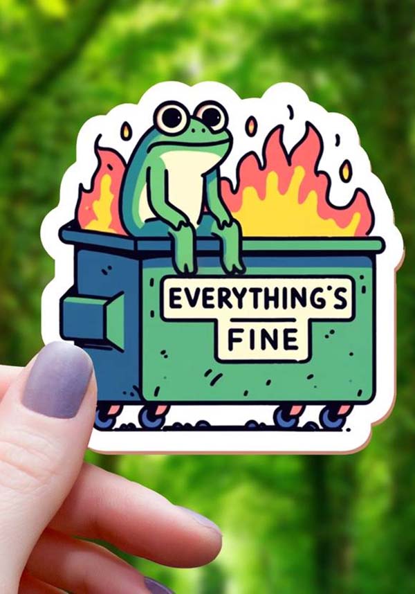 Everythings Fine Frog | STICKER