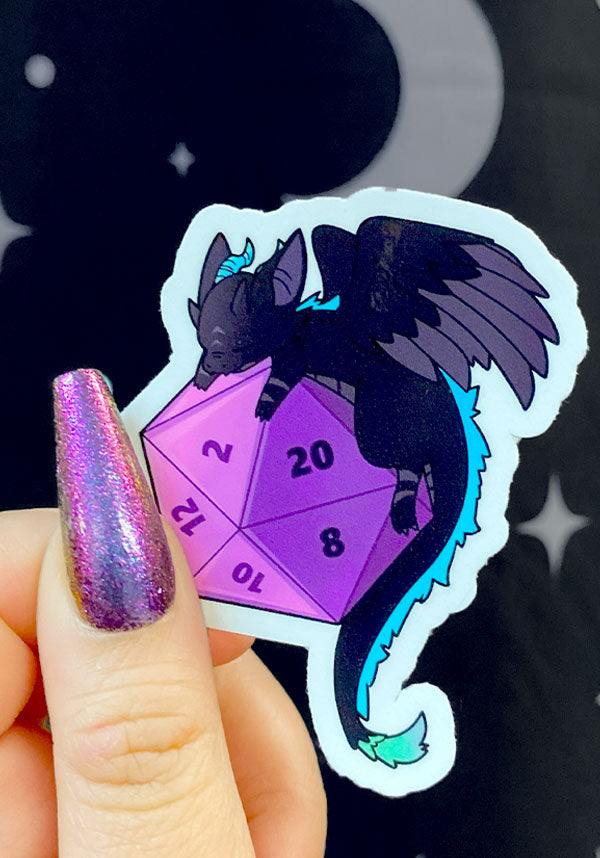 Onyx Dragon D20 | STICKER