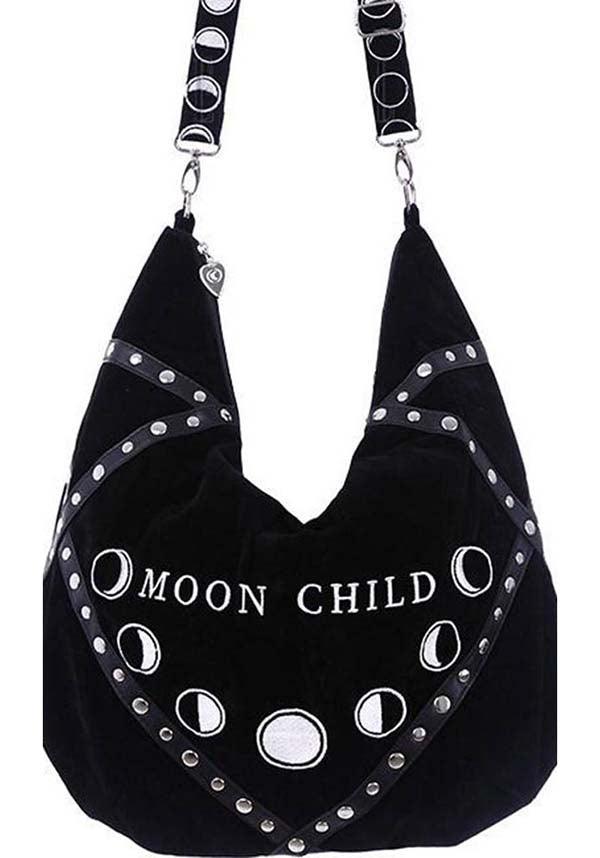 Moon Child | HOBO BAG - Beserk - accessories, all, bag, black, clickfrenzy15-2023, discountapp, fp, gothic, handbag, handbags and purses, luna, moon, moon child, restyle, witch