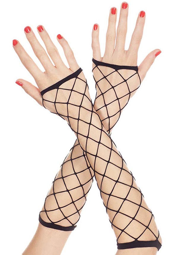 Spandex Industrial Net Fingerless | ARM WARMERS*