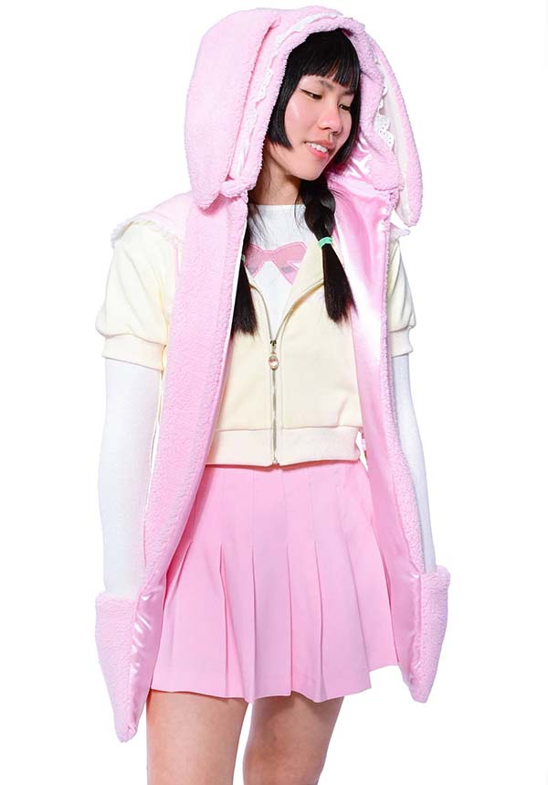 Bunny Pink 2-Way | HOODED SCARF*