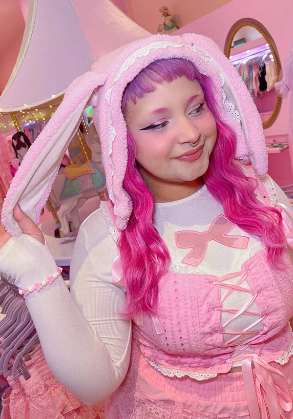 Bunny Pink 2-Way | HOODED SCARF*