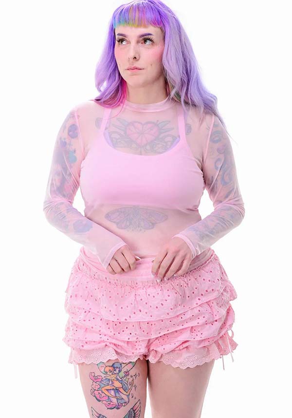 Mesh Long Sleeve | CROP TOP*