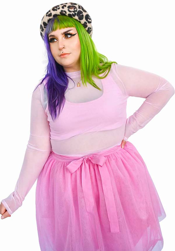 Mesh Long Sleeve | CROP TOP*