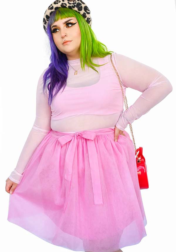 Mesh Long Sleeve | CROP TOP*