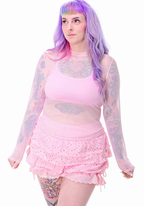 Mesh Long Sleeve | CROP TOP*