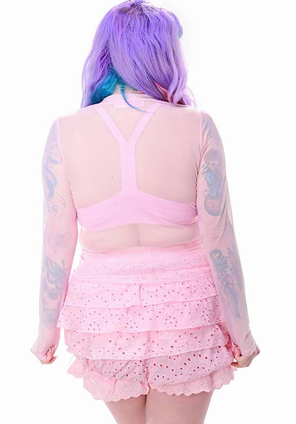 Mesh Long Sleeve | CROP TOP*