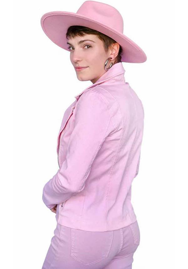 Pink | DENIM JACKET* - Beserk - all, all clothing, all ladies clothing, baby pink, clickfrenzy15-2023, clothing, coat, collection-wintersale2022, colour:pink, denim, discontinued, discountapp, jacket, jackets and jumpers, jumpers and jackets, jun22, ladies clothing, ladies outerwear, light pink, MV8626, mysterypack2023, outerwear, pastel pink, pink, plus size, R020622, sale, winter, winter clothing, winter wear, wintersale2022